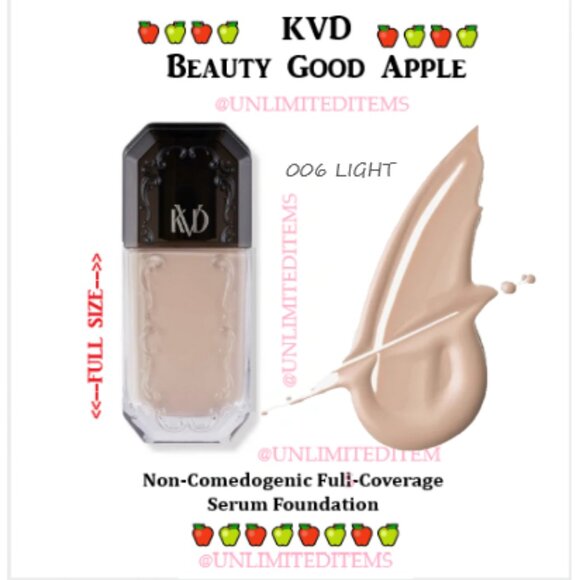 KVD🍏Good Apple🍎 Full Coverage Serum Foundation Light 006 🆕📦⌚🏃💨⚡🚚 - Picture 1 of 16